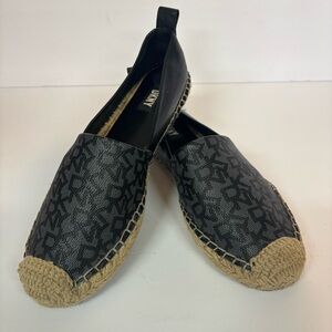 DKNY Black and Gray Patterned Espadrilles
